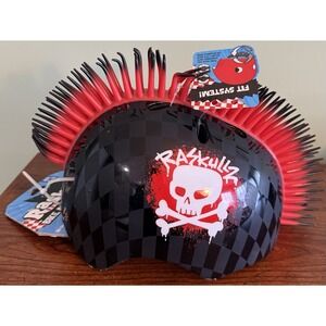 Raskullz Red‎ & Black Mohawk Helmet For Age 5 -8 NWT